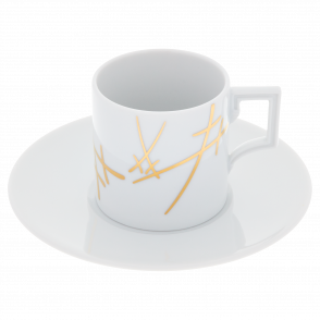 THE MEISSEN ESPRESSO COLLECTION ESPRESSO CUP SWORDS GOLD