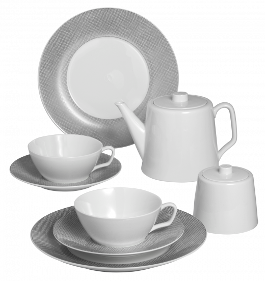 MEISSEN® COSMOPOLITAN MESH PLATINUM TEA SET