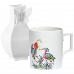 HOME OFFICE SET MUG FANCY BIRDS AND VASE BUTTERFLY