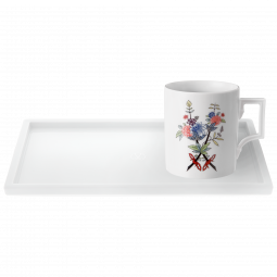 홈 오피스 세트 스워드 판타지 머그 앤 화이트 사각 플래터