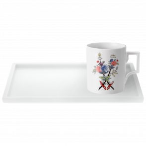 홈 오피스 세트 스워드 판타지 머그 앤 화이트 사각 플래터