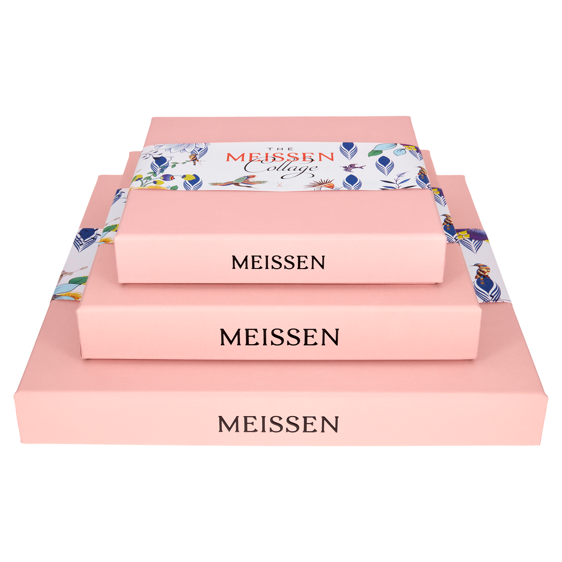 MEISSEN COLLAGE MYSTIC GARDEN PLATE SET 3PCS.