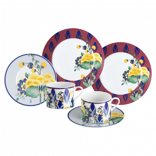 MEISSEN COLLAGE MYSTIC GARDEN COFFEE-SET, 3 PCS