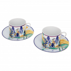 MEISSEN COLLAGE MYSTIC GARDEN COFFEE CUP SET