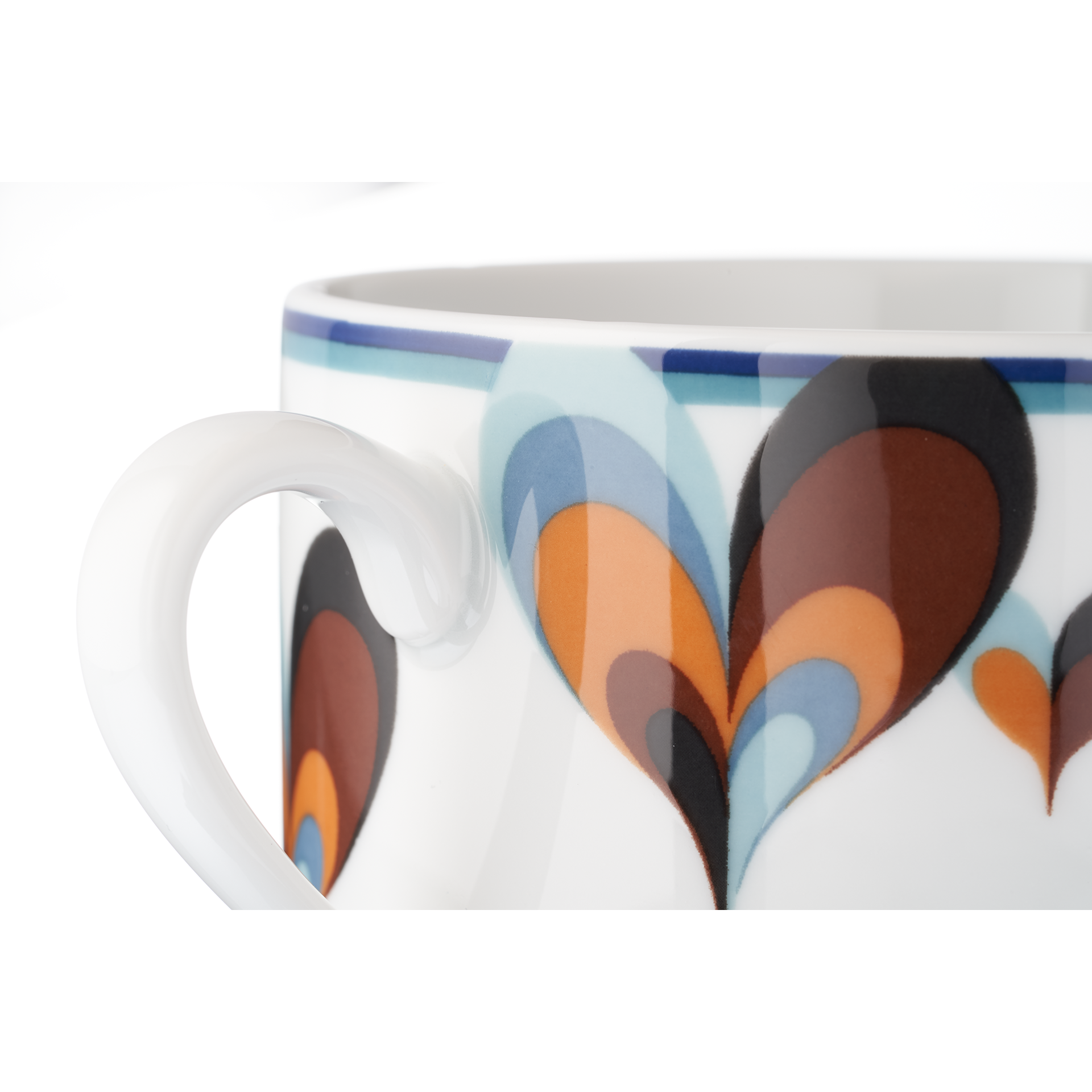 MEISSEN COLLAGE LOVE BIRDS CAPPUCCINO CUP SET