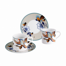 MEISSEN COLLAGE LOVE BIRDS ESPRESSO CUP SET