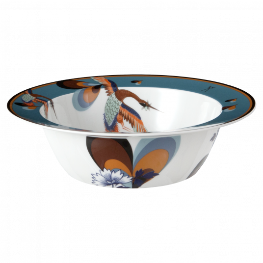 MEISSEN COLLAGE LOVE BIRDS BOWL, LARGE