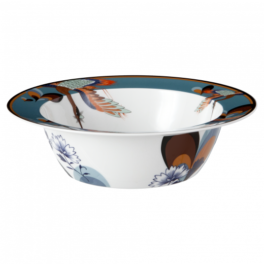 MEISSEN COLLAGE LOVE BIRDS BOWL, LARGE