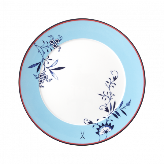 MEISSEN COLLAGE BLOOMY FEATHERS DINNER PLATE