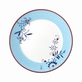 MEISSEN COLLAGE BLOOMY FEATHERS DINNER PLATE
