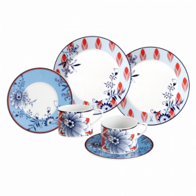 MEISSEN COLLAGE BLOOMY FEATHERS COFFEE-SET, 3 PCS
