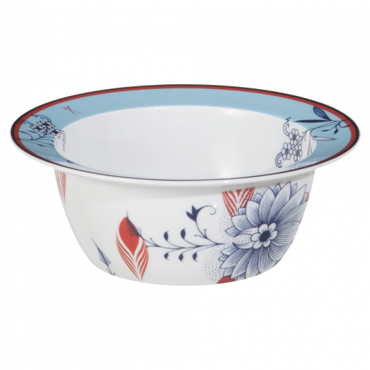 MEISSEN COLLAGE BLOOMY FEATHERS BOWL, SMALL
