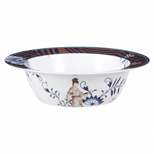 MEISSEN COLLAGE NOBLE CHINESE BOWL, LARGE