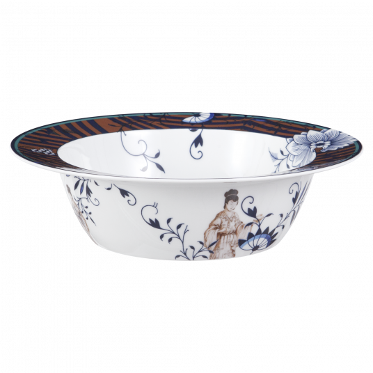 MEISSEN COLLAGE NOBLE CHINESE BOWL, LARGE