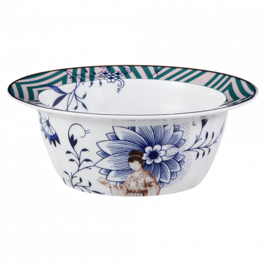 MEISSEN COLLAGE NOBLE CHINESE BOWL, SMALL
