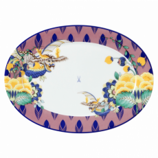 MEISSEN COLLAGE MYSTIC GARDEN PLATTER, LARGE