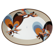 MEISSEN COLLAGE LOVE BIRDS PLATTER, SMALL
