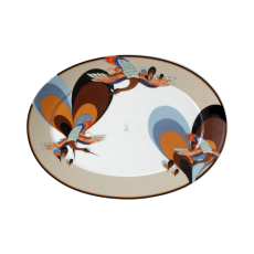 MEISSEN COLLAGE LOVE BIRDS PLATTER, SMALL