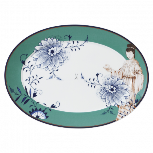 MEISSEN COLLAGE NOBLE CHINESE PLATTER, LARGE