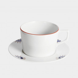 노블블루 카푸치노 컵 앤 소서