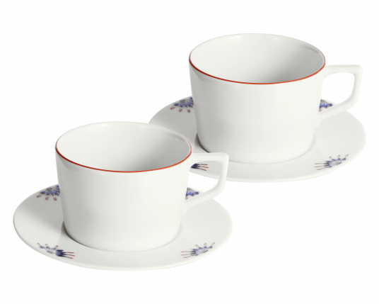 노블블루 카푸치노 컵 앤 소서