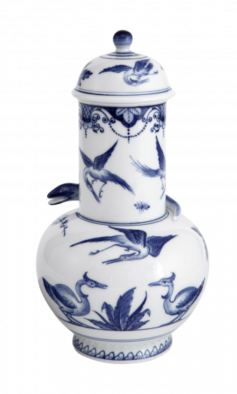 LIMITED EDITION 2018 LIZARD VASE BLUE CRANE