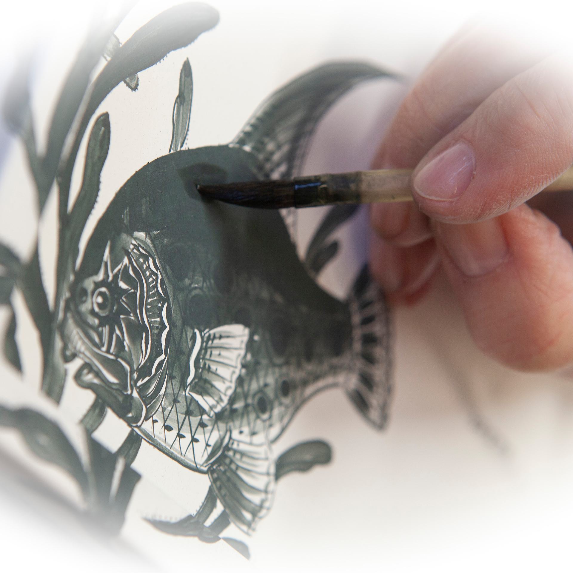 MEISSEN® COSMOPOLITAN BLUE TREASURES GOURMET PLATE, FISH