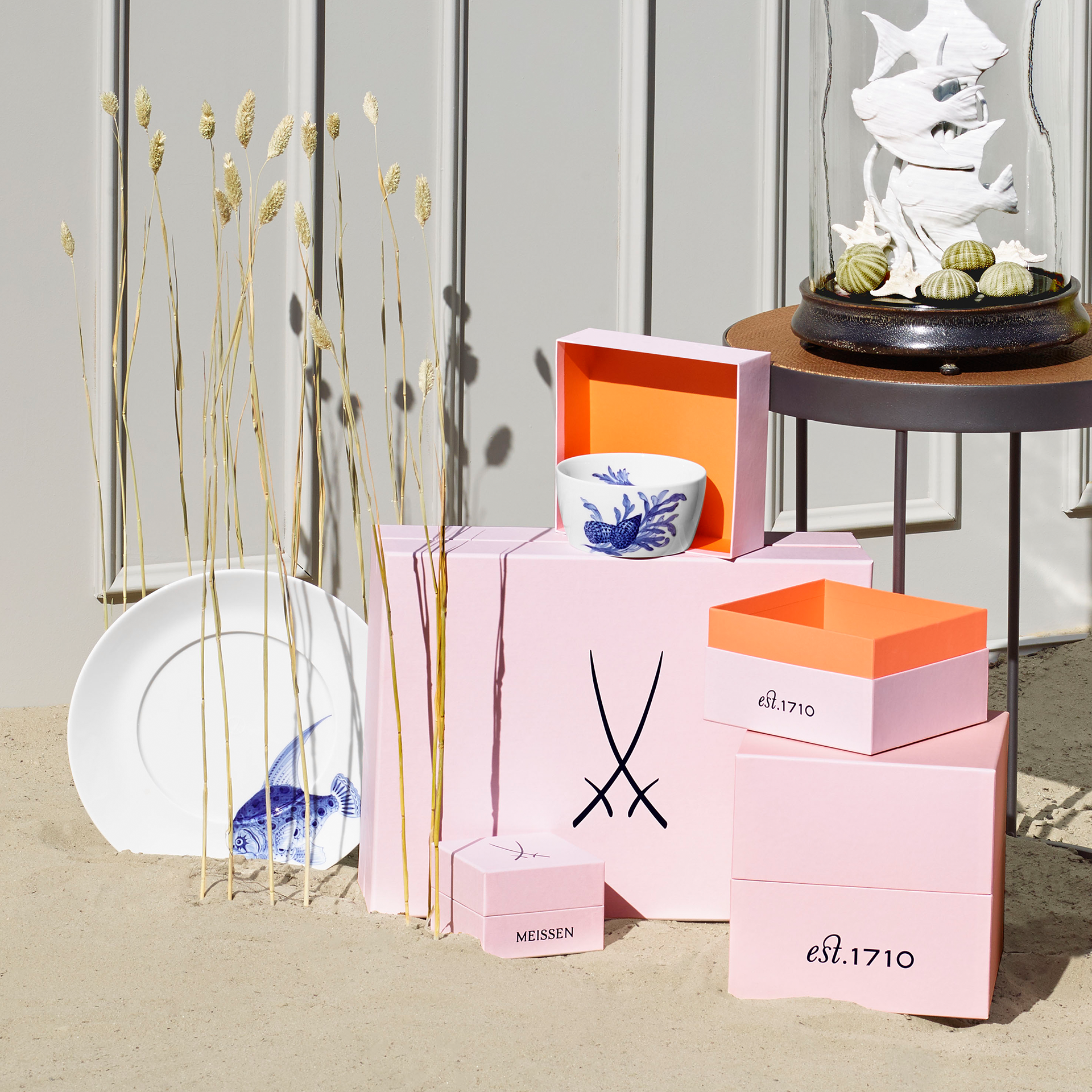 MEISSEN® COSMOPOLITAN BLUE TREASURES GOURMET PLATE, FISH