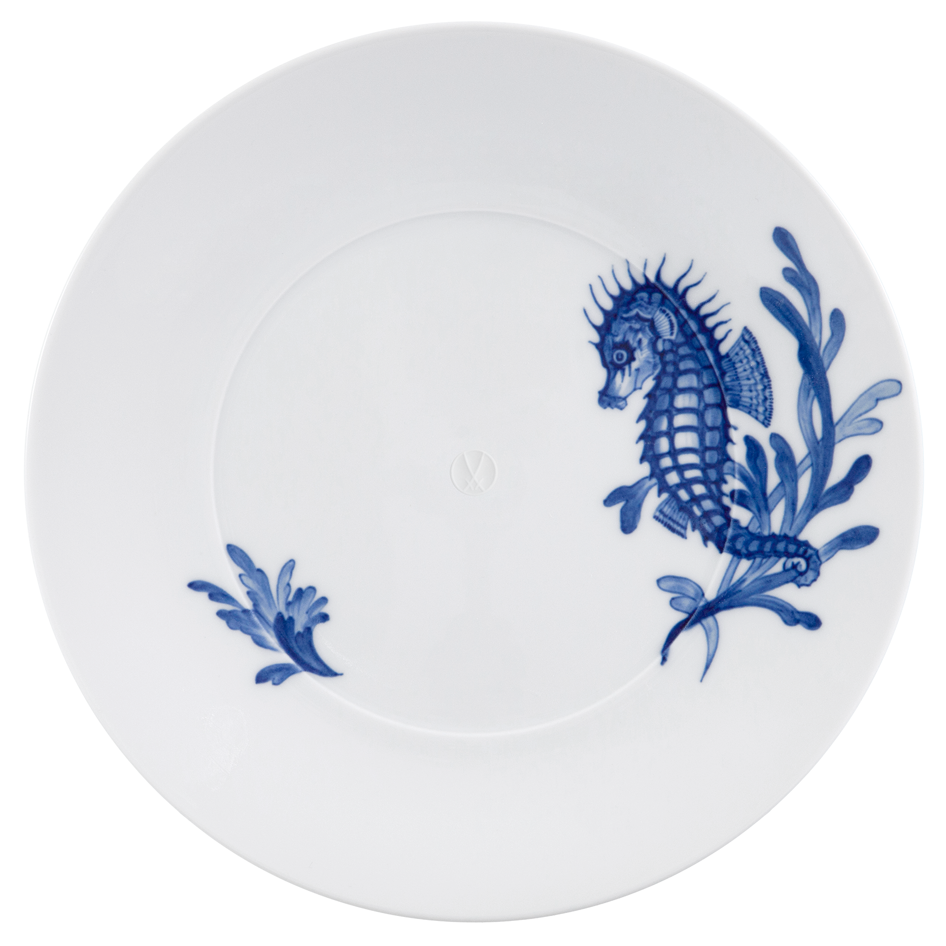 MEISSEN® COSMOPOLITAN BLUE TREASURES DINNER PLATE SEA HORSE