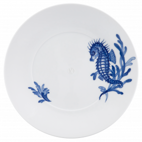 MEISSEN® COSMOPOLITAN BLUE TREASURES DINNER PLATE SEA HORSE