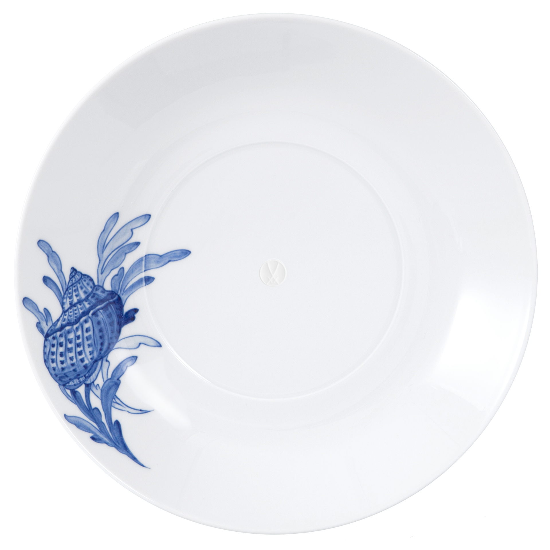 MEISSEN® COSMOPOLITAN BLUE TREASURES GOURMET PLATE, DEEP, SEA SHELL