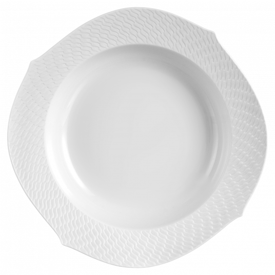 WAVES RELIEF BISQUE SOUP PLATE
