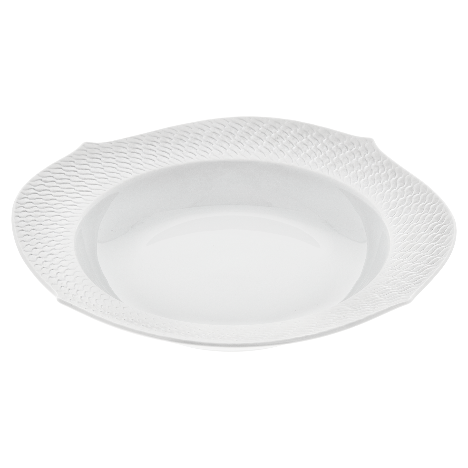 WAVES RELIEF BISQUE SOUP PLATE