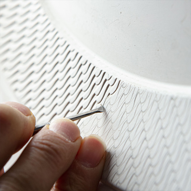 N41 웨이브 릴리프 비스퀴 플레이트(S)