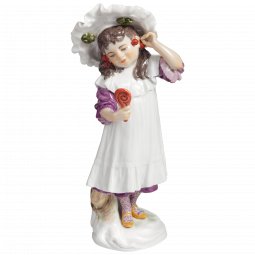 체리와 거울을 든 아이 피규린