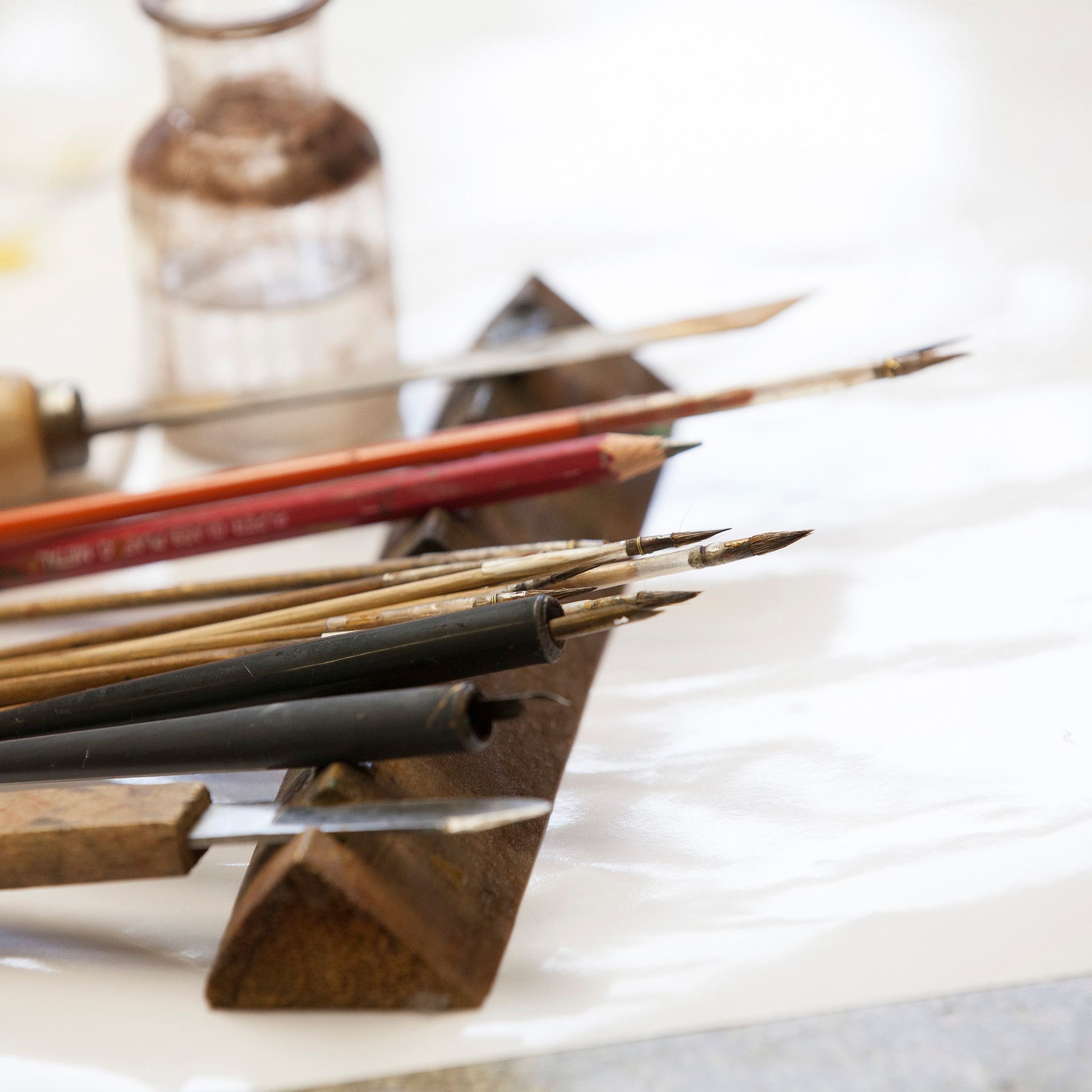 Pug with bell,Coloured,with gold