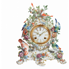 EXCLUSIVE COLLECTION CLOCK FLOWERS AND BIRDS