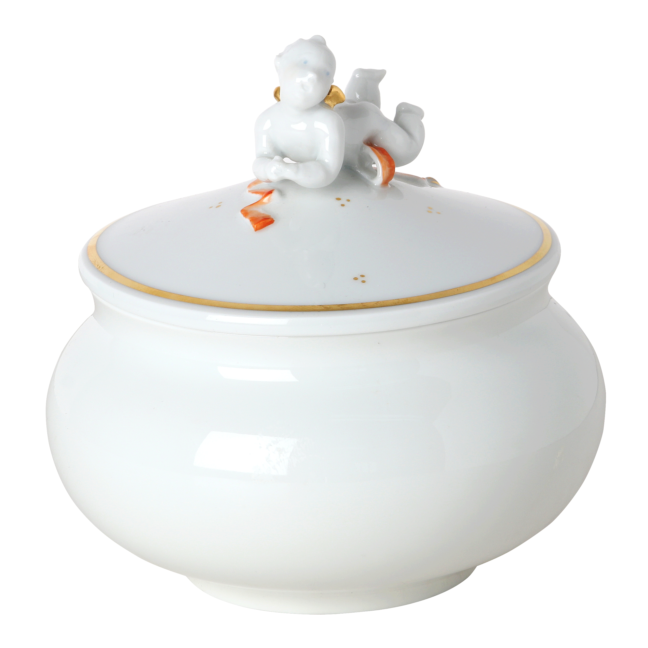 BOX, COLOURED, WITH GOLD, LIGHT, H 13 CM