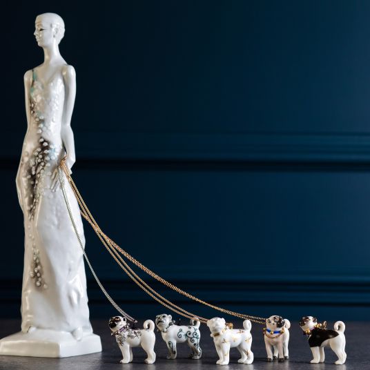 MEISSEN®-PUG SWORDS IN GOLD