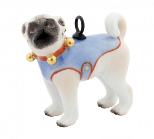MEISSEN®-PUG BLANKET LIGHT BLUE
