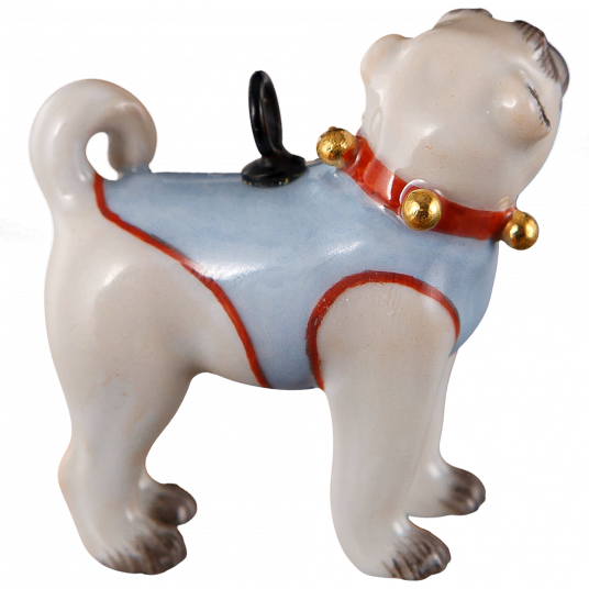 MEISSEN®-PUG BLANKET LIGHT BLUE