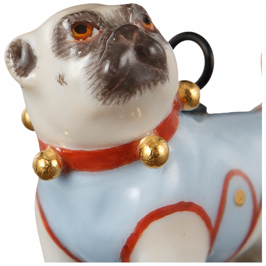 MEISSEN®-PUG BLANKET LIGHT BLUE