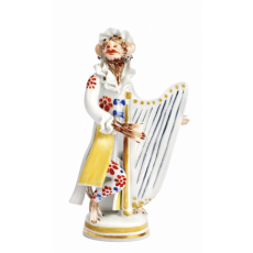 MONKEY MUSICIAN FEMALE HARPIST