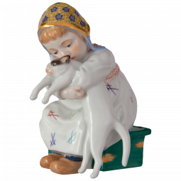 고양이와 함께 있는 아이 피규린(스워드)