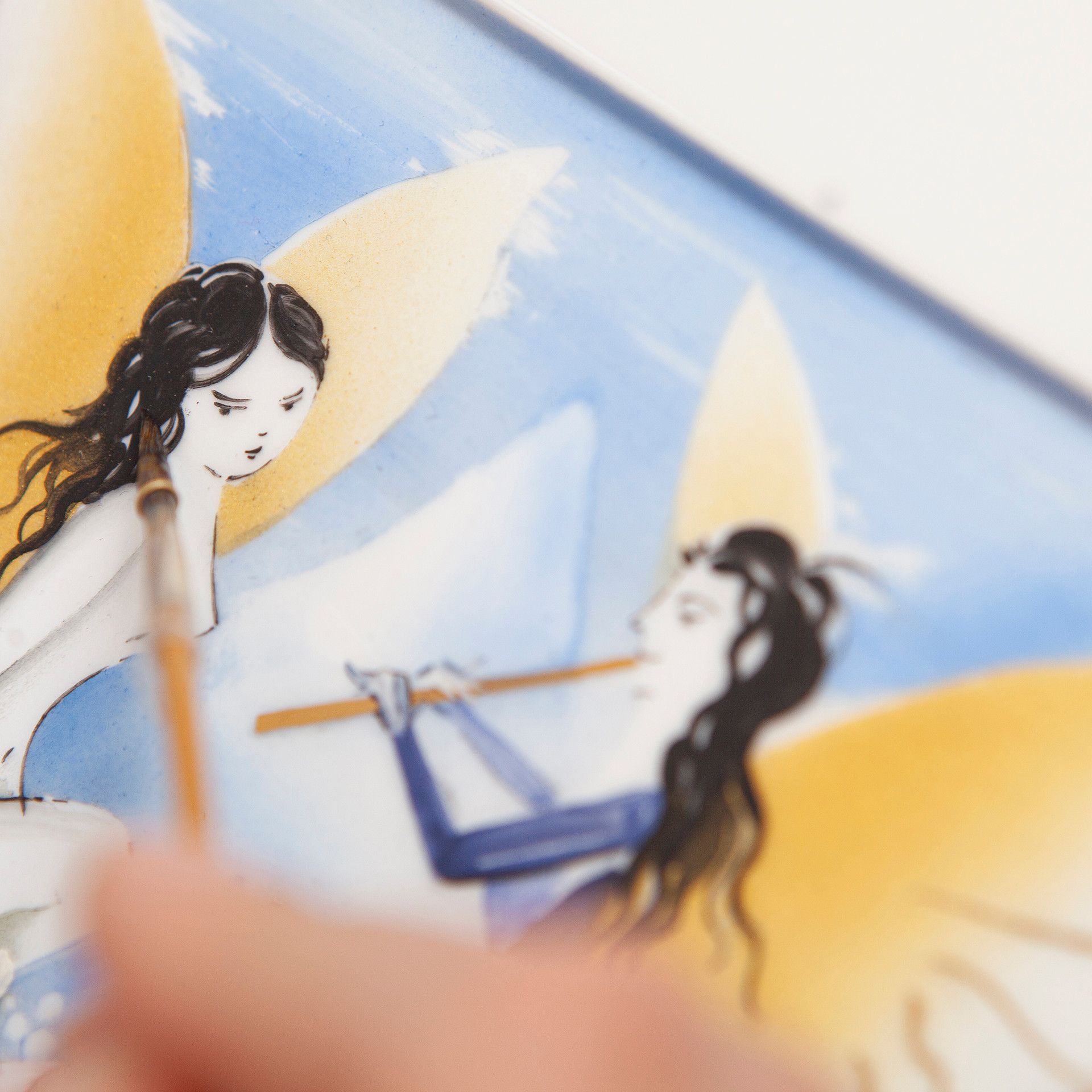 LIMITED EDITION 2021 WALL PAINTING, ELF IN A BLOSSOM