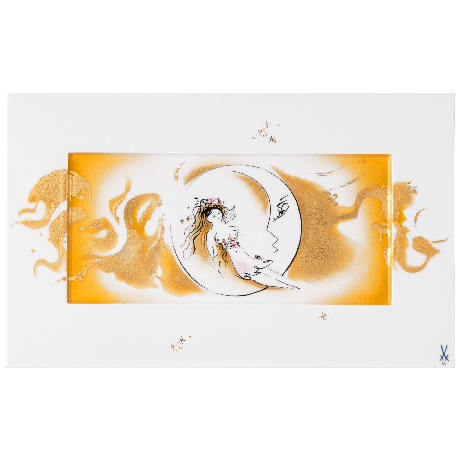 LIMITED EDITION 2021 WALL PAINTING, FAIRY IN THE MOON