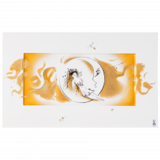 LIMITED EDITION 2021 WALL PAINTING, FAIRY IN THE MOON