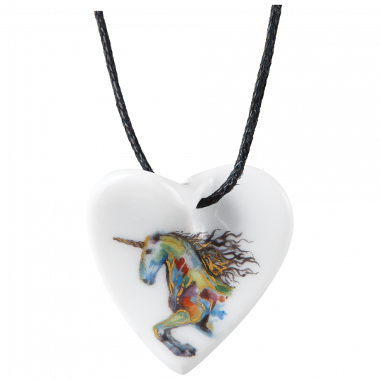 HEARTS CURVED HEART UNICORN