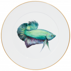 LIMITED EDITION 2021 WALL PLATE, GREEN FIGHTING FISH