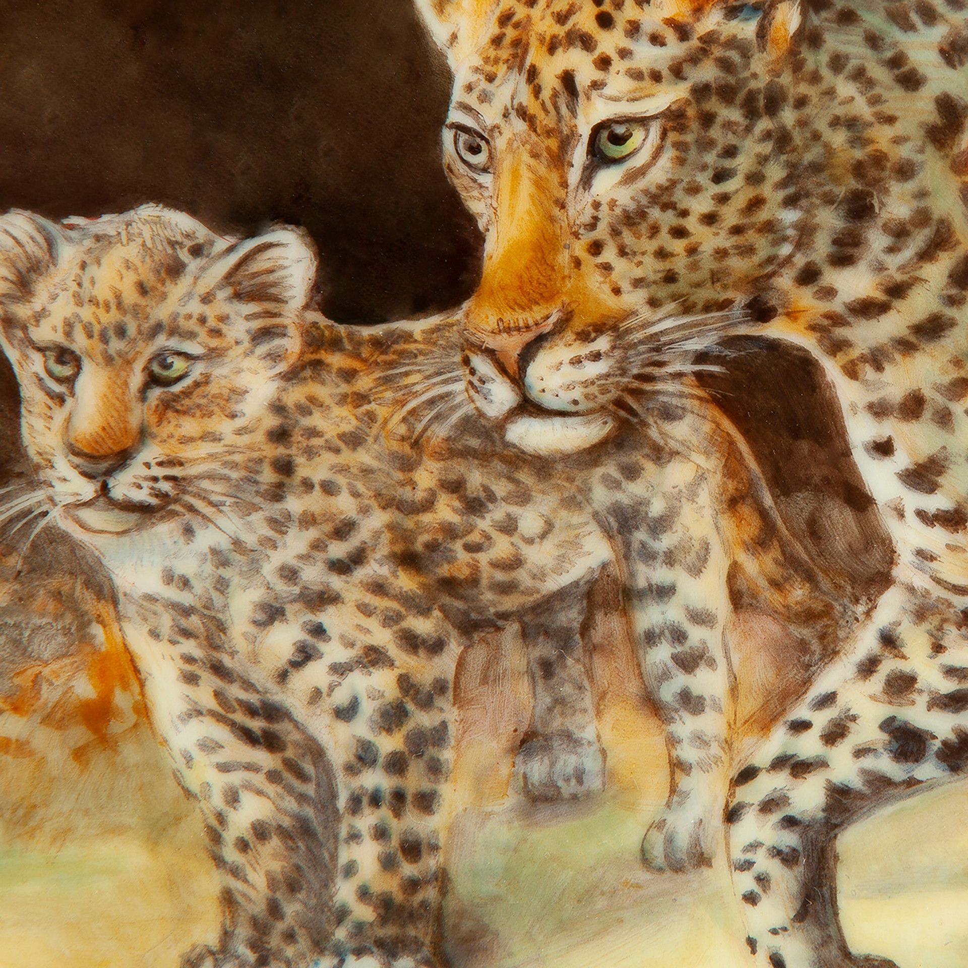 LIMITED MASTERWORKS 2021 WALL PAINTING, LEOPARDESS BY THE WATER